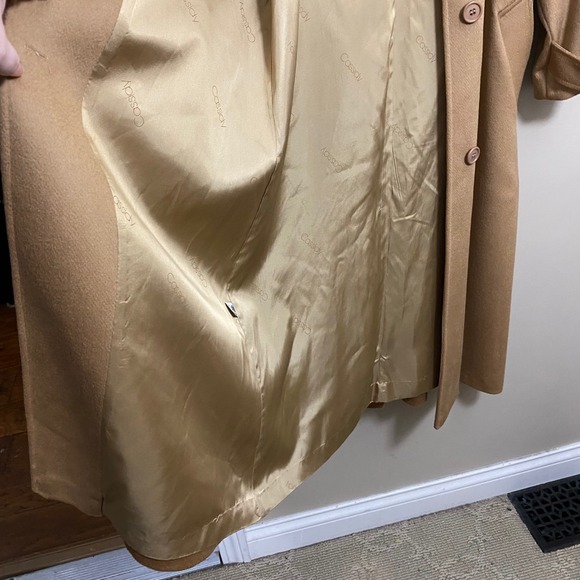 Cassidy Vintage Caramel 100% Pure Wool Made in USA Swing Trench Coat Size 10 - Picture 12 of 14